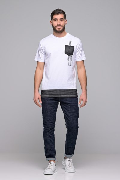Ανδρικό T-Shirt Bestwear Madmext-Λευκο - Image 5