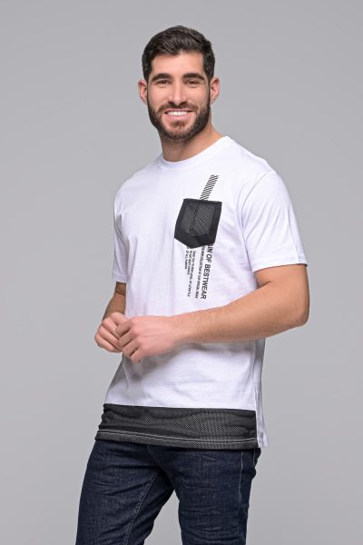 Ανδρικό T-Shirt Bestwear Madmext-Λευκο