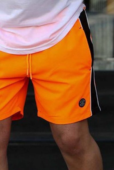 Ανδρικό Μαγιο Stripe-Πορτοκαλι-Νεον - Image 2