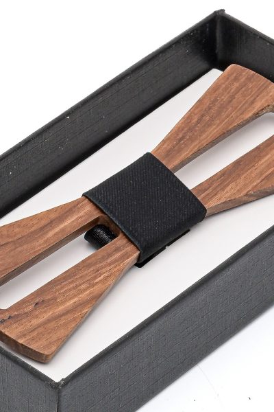 Ανδρικό Παπιγιόν Ξύλινο Με Ύφασμα - Image 2