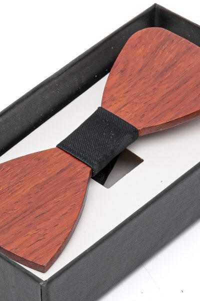 Ανδρικό Παπιγιόν Ξύλινο Με Ύφασμα - Image 2