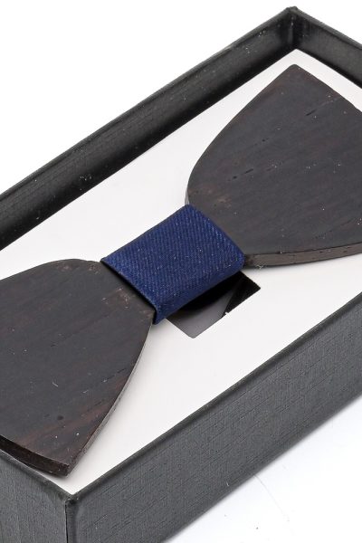 Ανδρικό Παπιγιόν Ξύλινο Με Ύφασμα - Image 2