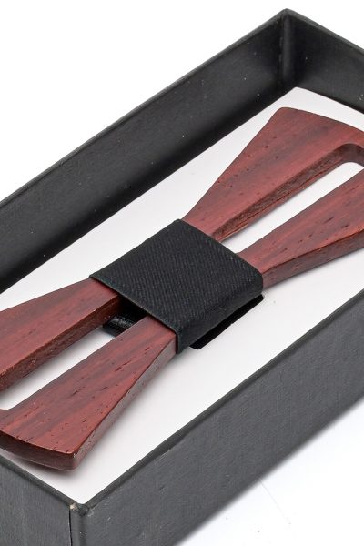 Ανδρικό Παπιγιόν Ξύλινο Με Ύφασμα - Image 2