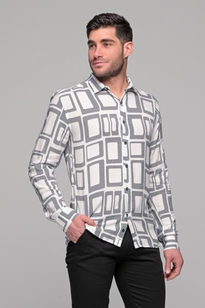 Ανδρικό Πουκαμισο Franklin Ben Tailor-Λευκο - Image 5