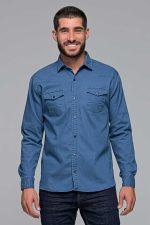 Ανδρικό Πουκαμισο Jean Bay State Ben Tailor-Μπλε-Ανοιχτο