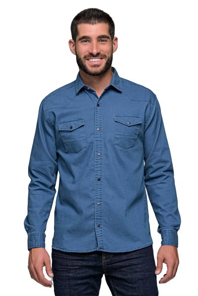 Ανδρικό Πουκαμισο Jean Bay State Ben Tailor-Μπλε-Ανοιχτο - Image 3