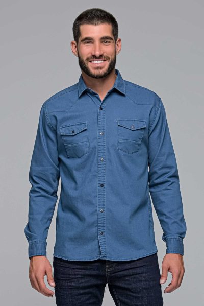 Ανδρικό Πουκαμισο Jean Bay State Ben Tailor-Μπλε-Ανοιχτο