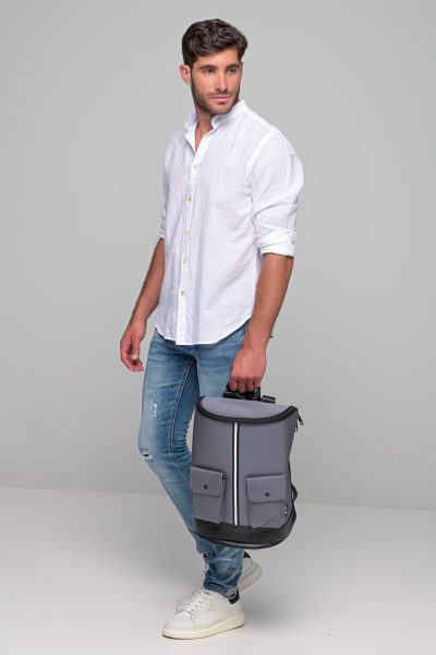 Ανδρικό Σακίδιο Πλάτης Γκρι - Image 5