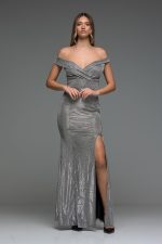 Ασημί Maxi Φόρεμα