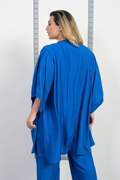 Ζακέτα Μακριά Μπλε – Plus Size - Image 5