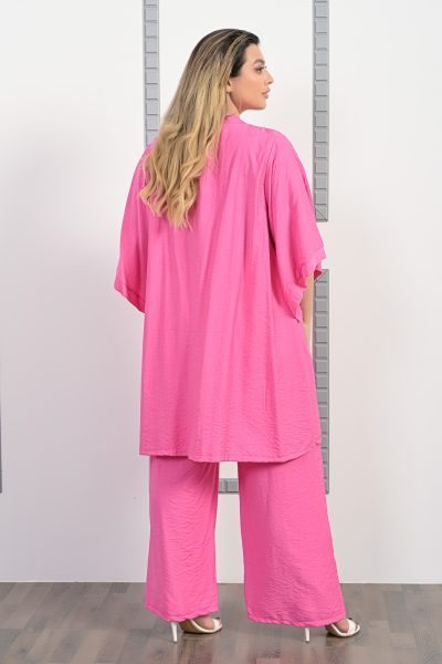 Ζακέτα Μακριά Φούξια – Plus Size - Image 4