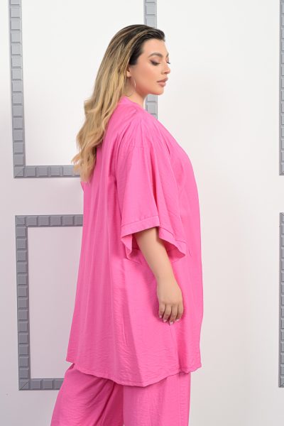 Ζακέτα Μακριά Φούξια – Plus Size - Image 5