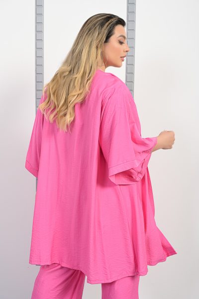 Ζακέτα Μακριά Φούξια – Plus Size - Image 6