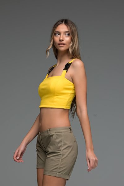 Κίτρινο Crop Top - Image 3
