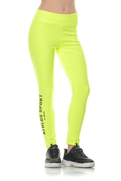 Κολάν Γυαλιστερό Insta Athlos Γυναικεία-Κίτρινο