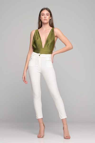 Λαδί Κορμάκι Σατέν Μεταλιζέ - Image 3