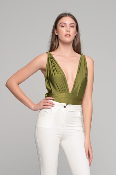 Λαδί Κορμάκι Σατέν Μεταλιζέ