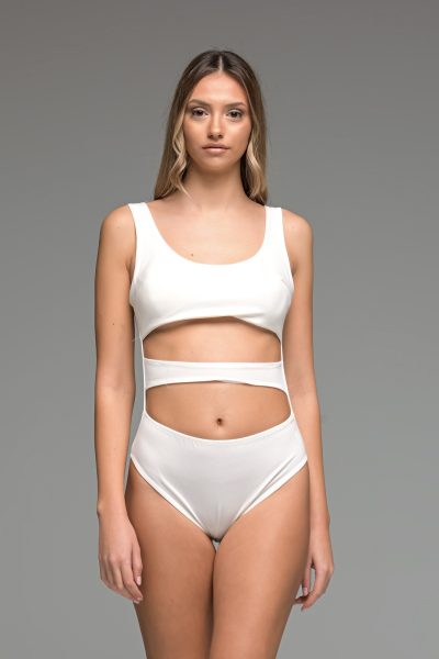 Λευκό Ολόσωμο Με Άνοιγμα Στην Κοιλιά - Image 3