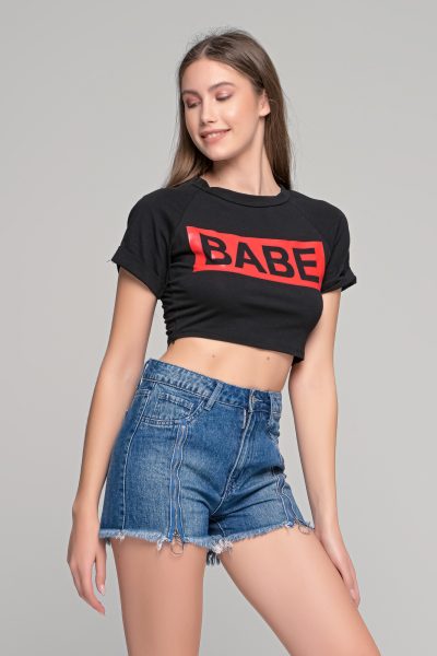 Μάυρο Κοντομάνικο T-Shirt Με Λογότυπο - Image 2