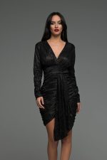 Μίνι Μαύρο Glitter Φόρεμα