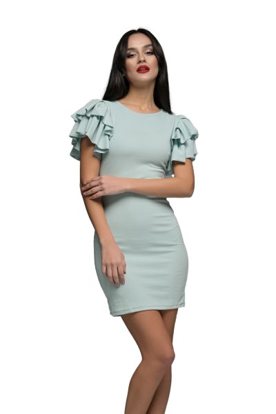 Μίνι Φόρεμα Με Φραμπαλά - Image 6