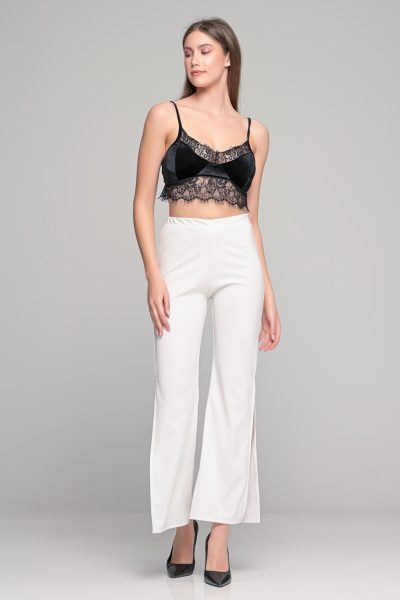 Μαύρο Velvet Crop Top - Image 5