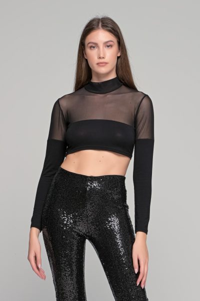 Μαύρο Με Διαφάνειες Μπουστάκι