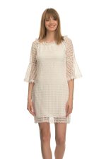 Μπεζ Σε Ίσια Γραμμή Boho Φόρεμα