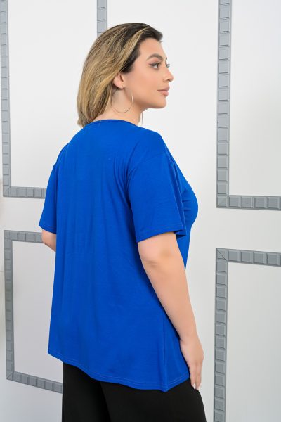 Μπλούζα Με Σχέδιο Μπροστά Ρουά – Plus Size - Image 6