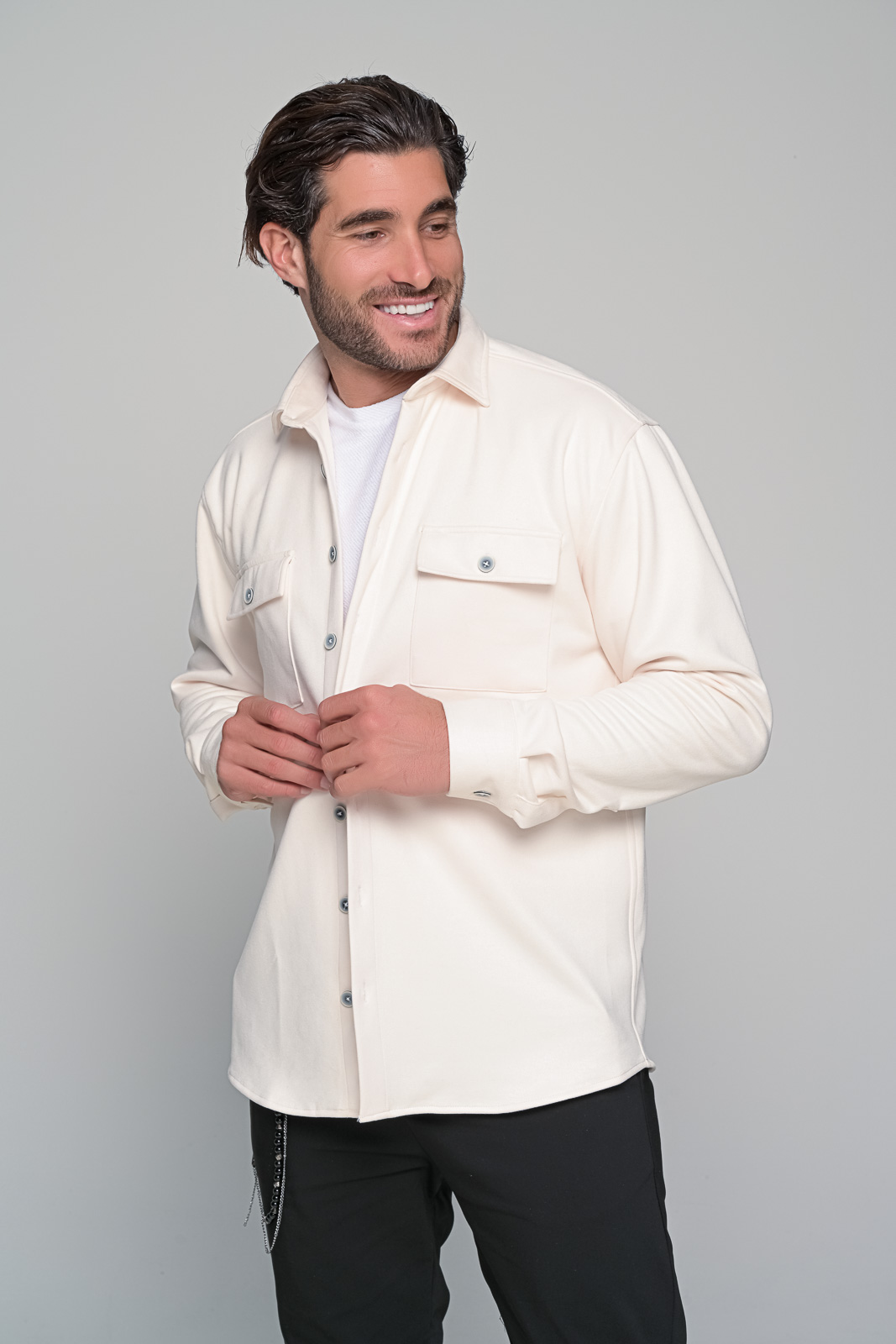 ΠΟΥΚΑΜΙΣΟ ALCANTARA BEN TAILOR - ΜΠΕΖ - Ανδρικά