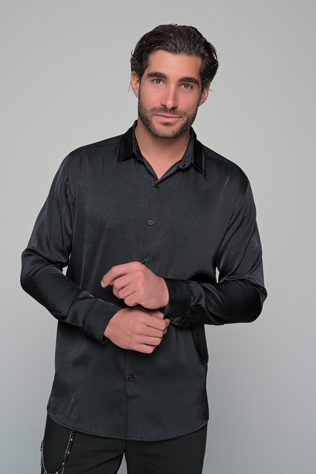 ΠΟΥΚΑΜΙΣΟ MIDNIGHT SANDS BEN TAILOR - ΜΑΥΡΟ - Ανδρικά