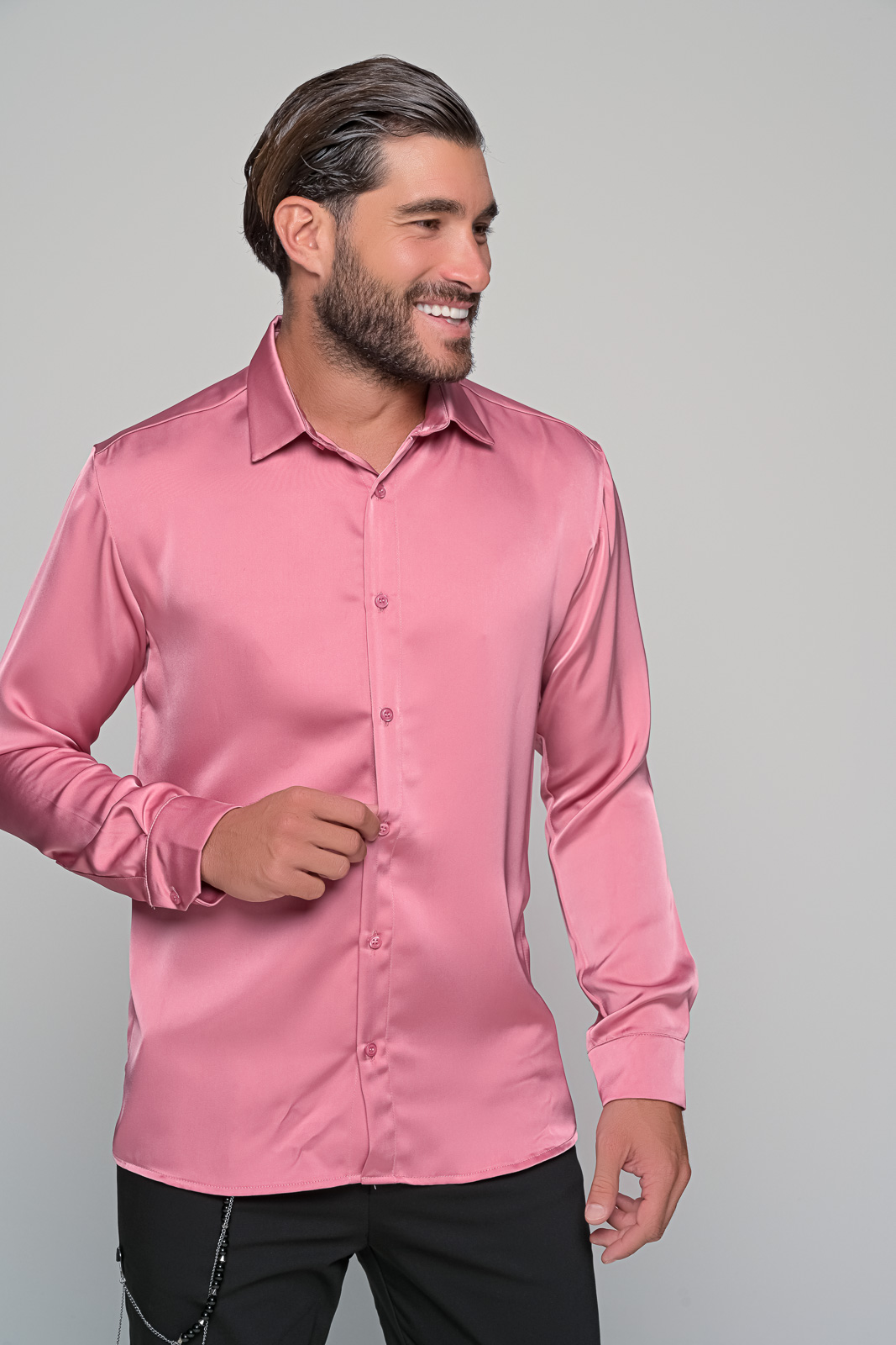 ΠΟΥΚΑΜΙΣΟ SATEN PASSION BEN TAILOR - ΡΟΖ - Ανδρικά