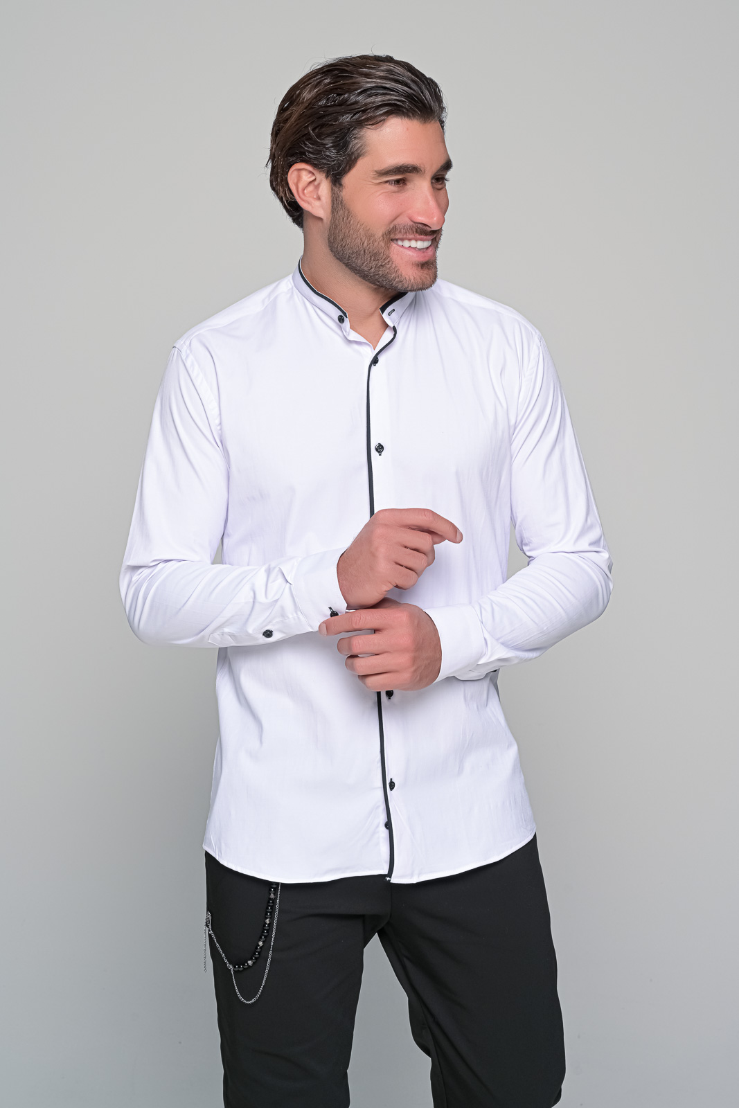 ΠΟΥΚΑΜΙΣΟ ΜΑΟ DESIGN BEN TAILOR - ΛΕΥΚΟ - Ανδρικά