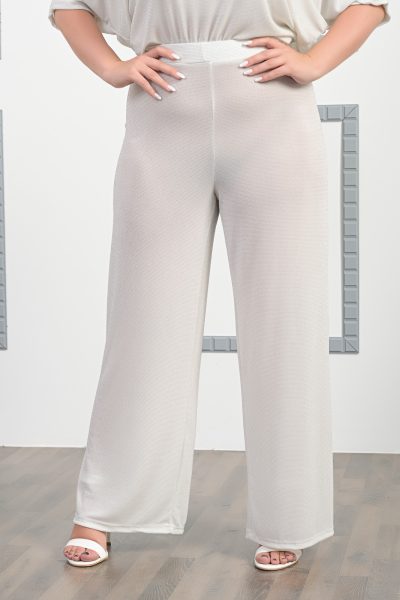 Παντελόνα Εκρού - Plus Size - Image 2