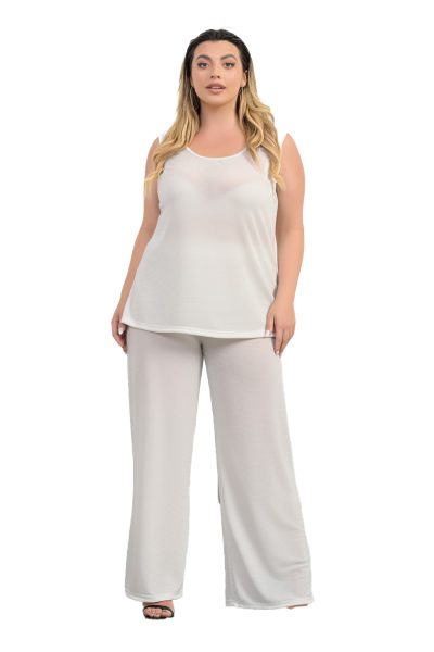 Παντελόνα Εκρού - Plus Size - Image 9