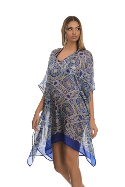 Πολύχρωμο Διαφανές Χυτό Μίνι Καφτάνι - Image 4