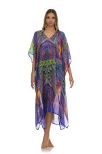 Πολύχρωμο Χυτό Μάξι Καφτάνι