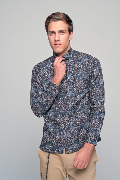 Πουκαμισο Nobu Ben Tailor-Μπλε – Ανδρικά - Image 3