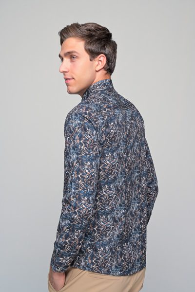 Πουκαμισο Nobu Ben Tailor-Μπλε – Ανδρικά - Image 4