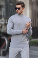 Πουλοβερ Ζιβαγκο Essential Madmext-Γκρι – Ανδρικά