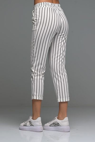 Ριγέ Ελαστικό Παντελόνι - Image 4