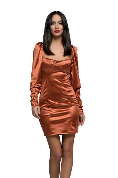 Σατέν Μίνι Φόρεμα - Image 5