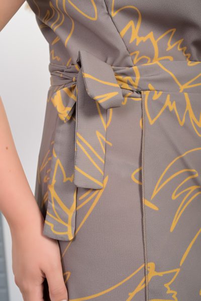 Φούστα Μακριά Σε Χακί Φλοράλ – Plus Size - Image 6