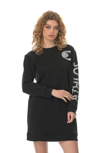Φόρεμα Φούτερ Athlos Γυναικεία - Μαύρο