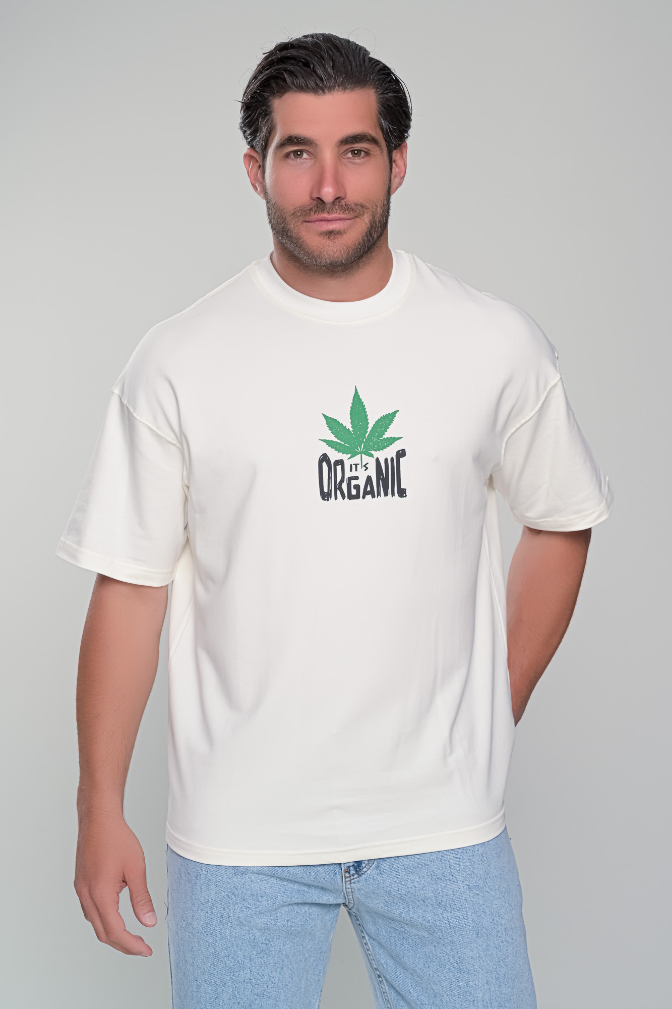 T-SHIRT DON'T PANIC - ΛΕΥΚΟ - Ανδρικά