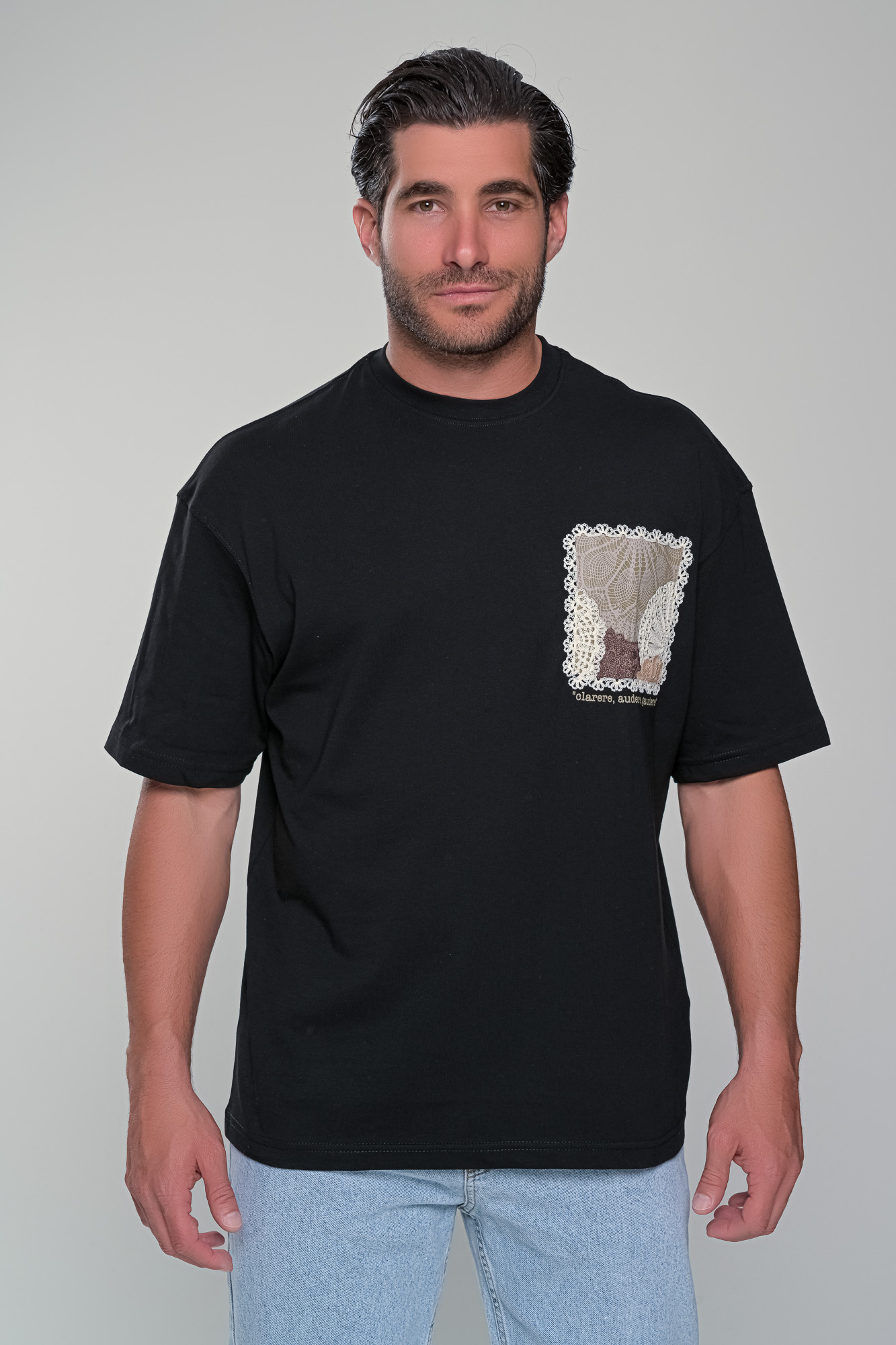 T-SHIRT GAUDERE - ΜΑΥΡΟ - Ανδρικά