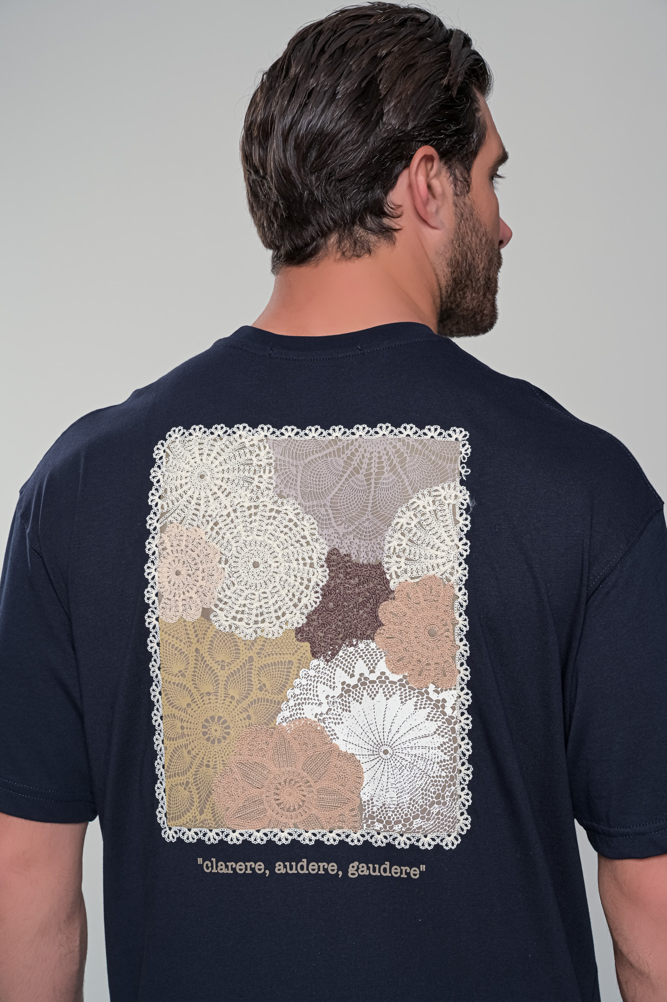 T-SHIRT GAUDERE - ΜΠΛΕ - Ανδρικά