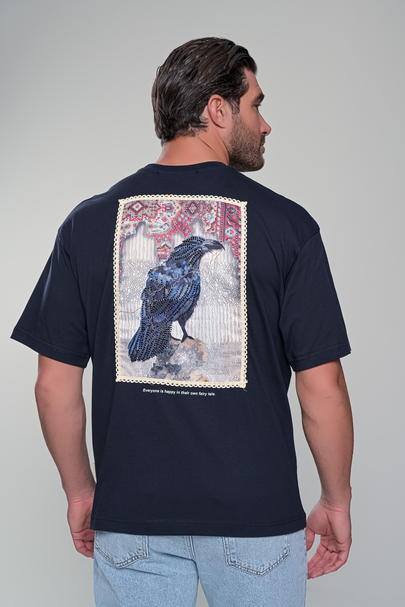 T-SHIRT GAUDERE - ΜΠΛΕ - Ανδρικά
