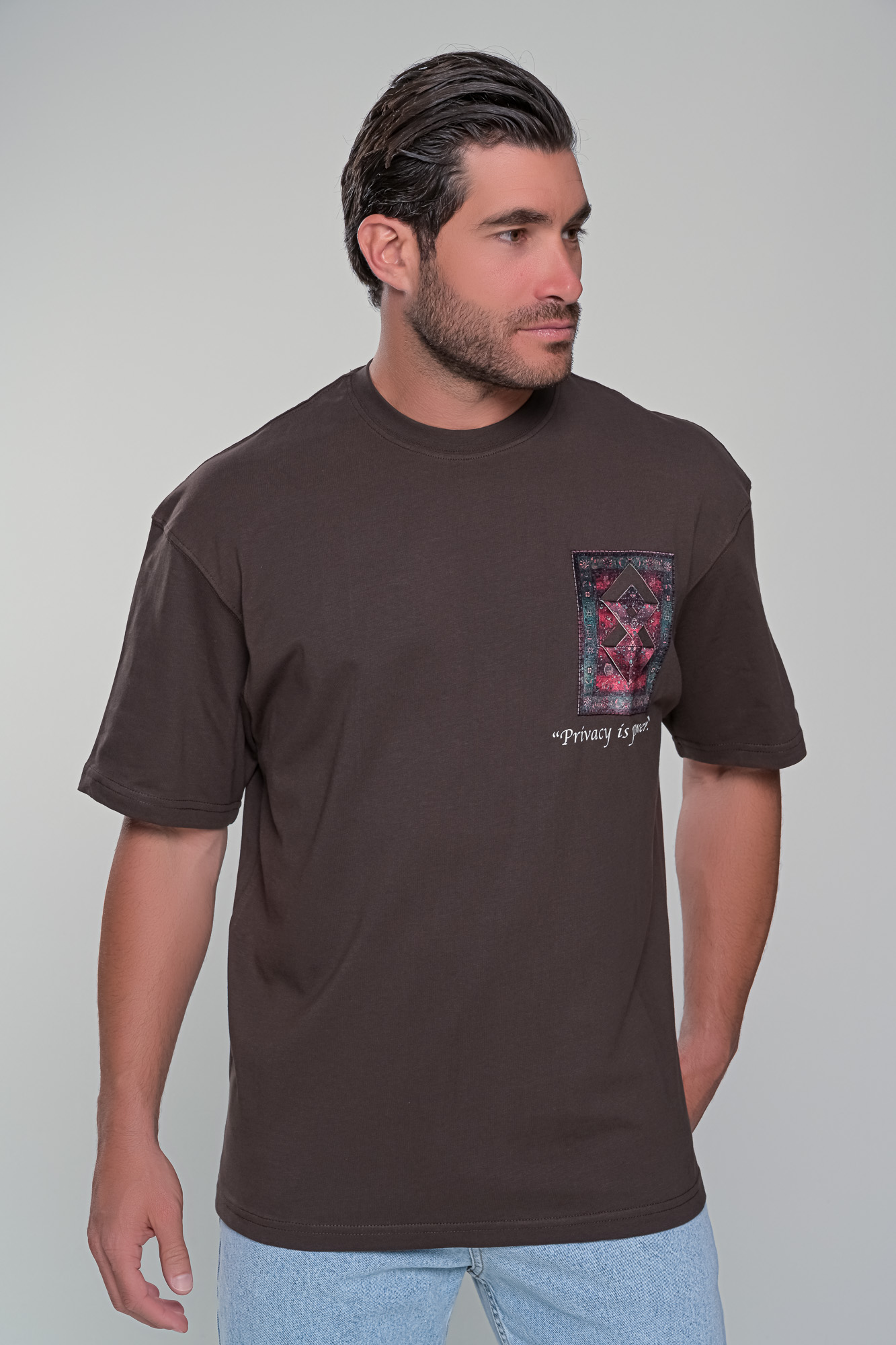 T-SHIRT PRIVACY IS POWER - ΚΑΦΕ - Ανδρικά