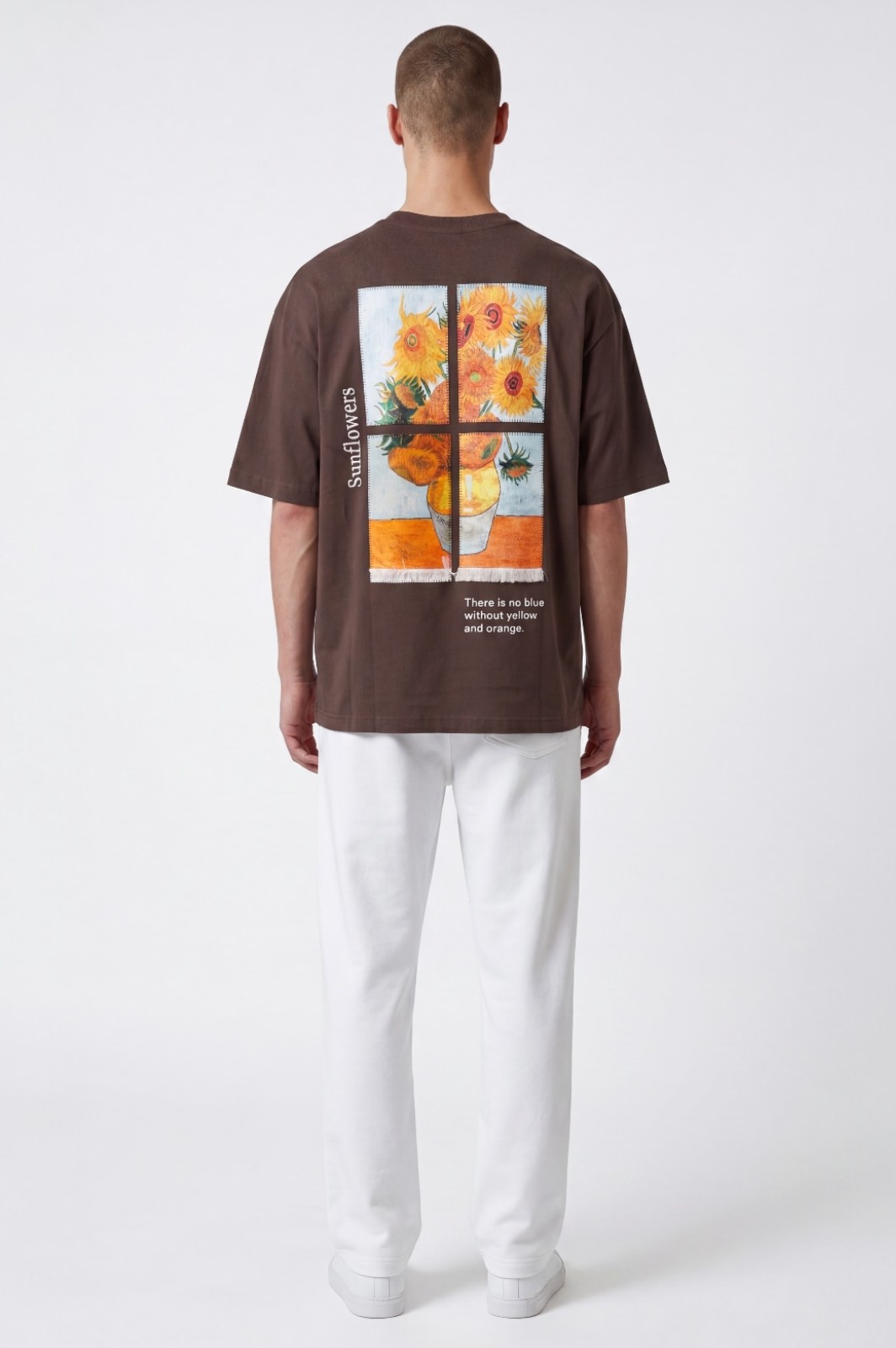 T-SHIRT SUNFLOWER - ΚΑΦΕ - Ανδρικά